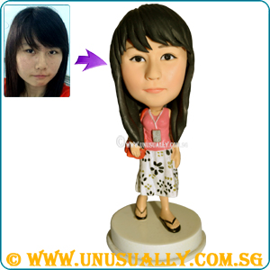 Full Custom 3D Female Tourist On Holiday Figurine
